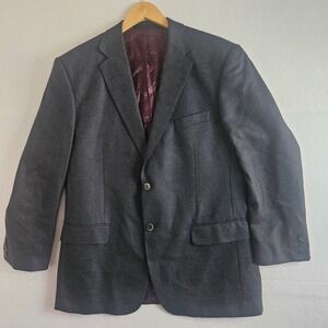 Marks & Spencer Collezione Wool Silk Blazer Indigo Blue 42M Sport Coat T19 07875